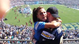 Greatest Proposal Reaction at the Chargers Game [upl. by Riffle345]