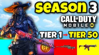 NEW MAXED OUT SEASON 3 BATTLE PASS in COD MOBILE 😍 [upl. by Siramed996]