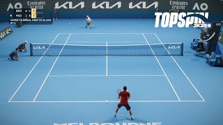 Top Spin 2K25  Roger Federer Vs Matteo Berrettini I Australian Open I Legend Difficulty PS5 [upl. by Garceau248]