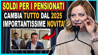 🚨 TUTTE LE PENSIONI CAMBIERANNO DAL 2025  NUOVI AUMENTI DI 279€ 💰 DATE DI PAGAMENTO [upl. by Arima]