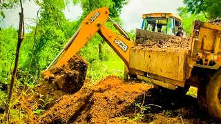 jcb loading mud in tractor 🚜 jcbvideo jcb tractorvideo jcbtractor video [upl. by Butterfield]