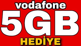 Vodafone bedava Hediye internet 5 GB 1 Haftalık 😍 🎉 [upl. by Dyane]