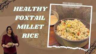 Healthy Foxtail Millet Rice Simple Millet Fried Rice Glutenfree Easy Millet Breakfast Recipe [upl. by Tyree]