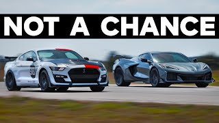 Shelby GT500 vs C8 Z06  1200 HP GT500 vs 2023 Corvette Z06  VENOM 1200 Mustang by Hennessey [upl. by Ainigriv]