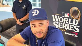 Dodgers star Mookie Betts talks about playing the New York Yankees in the World Series [upl. by Dorran]