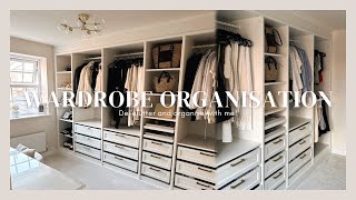 ORGANISING MY WARDROBE  Declutter organise  IKEA PAX wardrobe reveal [upl. by Yespmed]