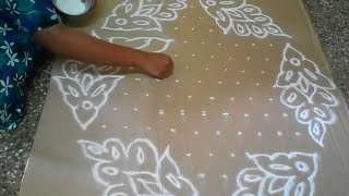 Flower kolam 15 to 8 centre dots collections [upl. by Vigen]