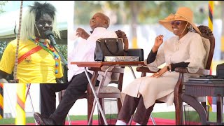 MUSEVENI allows Karamojabased singer to entertain him at Kaweweta Enjoy the vibe and sing along [upl. by Ainer]