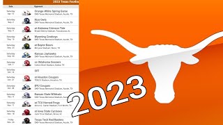 Texas Longhorns 2023 College Football Schedule Preview [upl. by Randolph251]