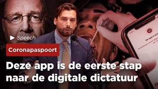 Baudet in coronadebat Coronaapp is stap naar mass surveillance [upl. by Ynohtnaeoj]