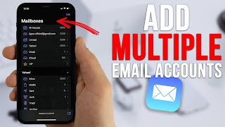 How to add multiple email accounts on iPhoneiPad 2023 [upl. by Yeoj]