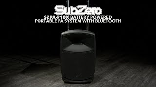 SubZero SZPAP10X Battery Powered Portable PA System with Bluetooth [upl. by Vernier874]