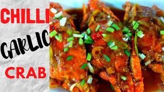 CHILI GARLIC CRAB  BUTTERED GARLIC CRAB  ALIMANGO RECIPE  Chef Brix Official Vlog [upl. by Bitthia331]