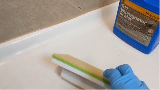 Sealing Grout Tile amp Natural Stone  Part 3  Cleaning and Resealing tile  511 Impregnator Sealer [upl. by Crist]