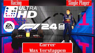 F1 24  Gameplay Max Verstappen Career Bahrain GP Ultra HD [upl. by Erlin555]