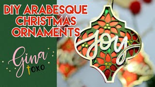 DIY Arabesque Christmas Ornaments with Cricut [upl. by Aiht112]