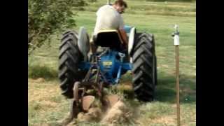 Ford 3600 Diesel Tractor Starting and plowing [upl. by Mulry]