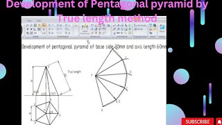 Development of Pentagonal pyramid by True length method [upl. by Dean]