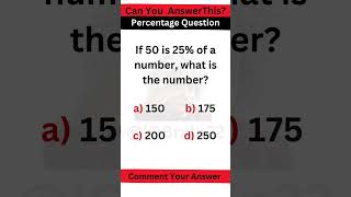 Can You Answer This Percentage Quiz iqtest mathquiz [upl. by Decato]