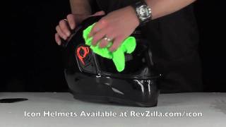 Icon Helmet Cleaning Instructions from RevZillacom [upl. by Llekcm]