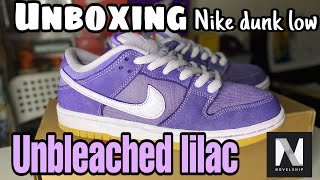 NIKE DUNK LOW UNBLEACHED LILAC  ON FEET  BERAPA AKU KENA CAS DUTY TAX MALAYSIA VERSIONnovelship [upl. by Ayanad]