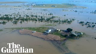 Drone footage shows scale of Queensland flood as residents urged to evacuate [upl. by Chemaram]