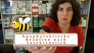 Anaphylaktische Reaktion nach Insektenstich [upl. by Dennie769]