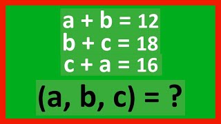 maths olympiad question  find the value of a b and c math coaching tutorial [upl. by Martita]