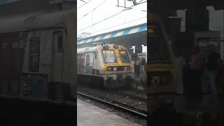 Captured Ambernath train during heavy rainfall 💝 shorts ytshorts ambernath local localtrain [upl. by Akihsan]