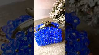 Beaded bag with clasp 💙 handmade bag jewelry tutorial [upl. by Naesal629]