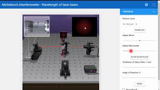 Virtual Lab Michelson interferometer Physicspractical [upl. by Eward385]