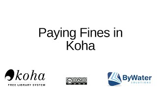 Paying Fines in Koha [upl. by Iago]