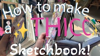 10 Ways To Fill Your Sketchbook Making a Thick Sketchbook [upl. by Disraeli]