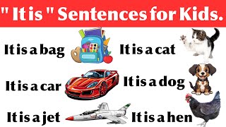 quotIt isquot Sentences  Practice reading  Reading Lesson Tutorial  English sentences for kids  kids [upl. by Brinn]