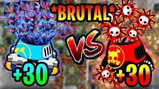 BRUTAL TORMENTA DE CLAVOS VS MINAS MORTALES  BTD Battles Español [upl. by Tartan]