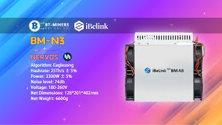 iBeLink BMN3 CKB Miner 25Ths 3300W Miner Setup [upl. by Finley]