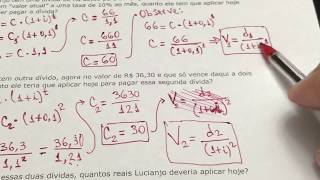 Matemática Financeira Aula 17 Equivalência de Capitais 1a Parte [upl. by Cecile580]