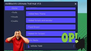 Roblox Exploiting  My Ultimate Trolling Script Hub v15 [upl. by Garwin643]