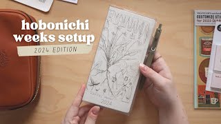 how im using my hobonichi weeks ✸ 2024 planner setup [upl. by Trisa]