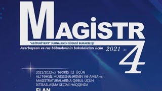 Magistr 4 Jurnalı 2021 [upl. by Aerdnat]