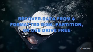 Unformat Hard Drive  Recover Data from a Formatted Disk Partition or USB Drive Free [upl. by Phyllida]