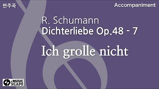 R Schumann quotDichterliebequot Op 48 7 Ich grolle nicht  Accompaniment [upl. by Eyot664]