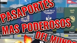 Los pasaportes más poderosos del mundo 🌎🤯😱🔥 [upl. by Det460]