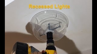 How to Install Recessed Can Lights  Milwaukee Hole Cutter [upl. by Ydnyc]