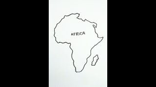 How to Draw Africa Continent Map very easily [upl. by Tteragram299]