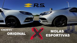 MOLAS ESPORTIVAS SANDERO RS TESTE E COMPARAÇÕES  EIBACH IMPACTO ORDOSPEC E AMORTECEDORES [upl. by Ambie209]