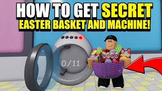 How to get SECRET EASTER BASKET and MACHINE Laundry Simulator Roblox [upl. by Assylla]