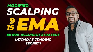 Scalping Strategy  Modified 9 and 15 EMA strategy  Intraday Trading Strategy for beginners [upl. by Almat]