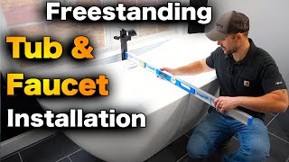 How To Install A Freestanding Tub And Faucet [upl. by Gratt]