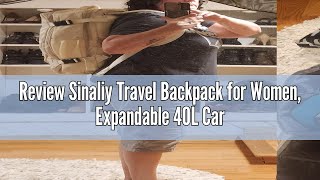 Review Sinaliy Travel Backpack for Women Expandable 40L Carry on Flight Approved Backpack 17 Inch [upl. by Merras815]